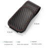 Picture of CHOSMOYI Magnetic Leather Sunglass Holder for Car, Sunglasses Clip for Car Visor, Auto Interior Accessories Universal for Different Size Eyeglasses (Carbon Fiber)