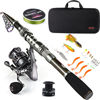 Picture of Sougayilang Fishing Rod Combos with Telescopic Fishing Pole Spinning Reels Fishing Carrier Bag for Travel Saltwater Freshwater Fishing-2.4M/7.87FT