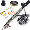 Picture of Sougayilang Fishing Rod Combos with Telescopic Fishing Pole Spinning Reels Fishing Carrier Bag for Travel Saltwater Freshwater Fishing-2.4M/7.87FT