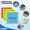 Picture of HOMERHYME Microfiber Cleaning Cloths, 100 Pack Cleaning Rags Microfiber Towels Bulk Absorbent Lint-Free Washcloths, All-Purpose Cloth Wipes for Car, Shop, Garage, Household Cleaning 11.5"*11.5"