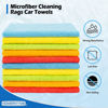 Picture of HOMERHYME Microfiber Cleaning Cloths, 100 Pack Cleaning Rags Microfiber Towels Bulk Absorbent Lint-Free Washcloths, All-Purpose Cloth Wipes for Car, Shop, Garage, Household Cleaning 11.5"*11.5"