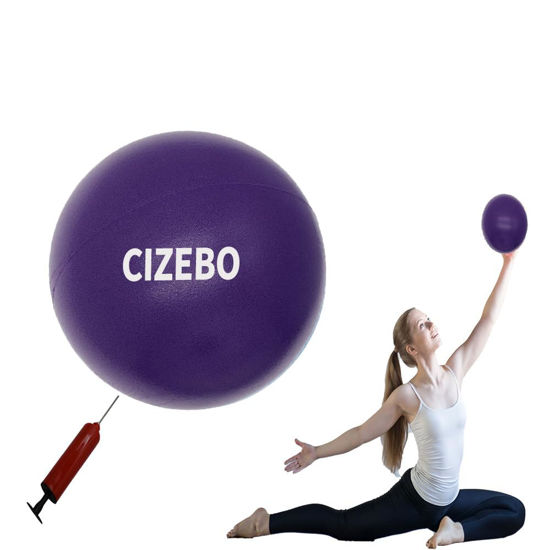Picture of CIZEBO Small Exercise Ball for Between Knees, 6 inch Pilates Ball with Pump, Mini Yoga Core Ball Physical Therapy, Purple