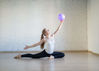 Picture of CIZEBO Small Exercise Ball for Between Knees, 6 inch Pilates Ball with Pump, Mini Yoga Core Ball Physical Therapy, Purple
