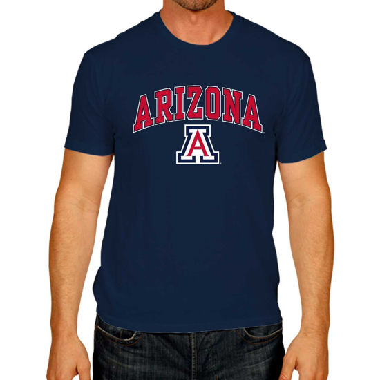 Picture of Campus Colors NCAA Adult Gameday Cotton T-Shirt - Premium Quality - Semi-Fitted Style - Officially Licensed Product (Arizona Wildcats - Navy, XX-Large)