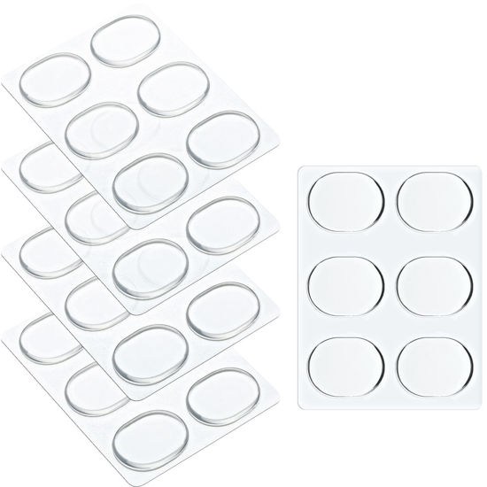 Picture of Fiada 30 Pieces Drum Dampeners Gels Silicone Gel Pads Soft Drum Dampeners for Drums Cymbals Tone Control (Transparent White)