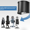 Picture of Microphone Pop Filter for Blue Yeti,PEMOTech [Upgraded Three Layers] Metal Mesh & Foam & Etamine Layer Microphone Windscreen Cover Handheld Mic Shield Mask