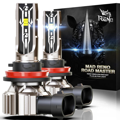Picture of RENO H11 Bulb, H11 Fog Lights Bulb, H11 Light Bulbs Fanless In Line H9 H8 Car Fog Bulb Plug and Play, Pack of 2