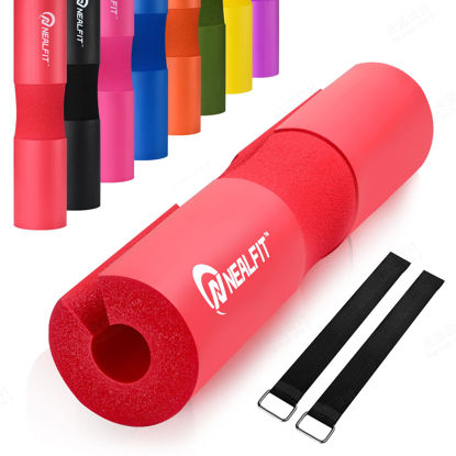 Picture of NEALFIT Barbell Pad Squat Pad for Squats-Squat Bar Pad-Great for Weightlifting,Lunges and Hip Thrusts-Foam Sponge Pad-Fit Standard and Olympic Bars Perfectly