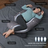 Picture of MOON PARK Pregnancy Pillows for Sleeping - U Shaped Full Body Maternity Pillow with Removable Cover - Support for Back, Legs, Belly, HIPS - 57 Inch - Dark Grey - Cooling Cover