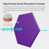 Picture of Amantech 12 Pack Acoustic Panels Self Adhesive Sound Proof Foam, High Density Sound Acoustic Panel, 12X10.23X0.4 Inch Hexagon Panels in Home, Office, Reccording Room, Studio,and more(Violet)