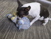 Picture of goDog Dinos Frills Squeaky Plush Dog Toy, Chew Guard Technology - Gray, Small