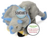 Picture of goDog Dinos Frills Squeaky Plush Dog Toy, Chew Guard Technology - Gray, Small