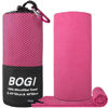 Picture of BOGI Microfiber Travel Sports Towel-Quick Dry Towel, Soft Lightweight Microfiber Camping Towel Absorbent Compact Travel Towel for Camping Gym Beach Yoga Swimming Backpacking (S:16''x32'',2Pcs-Hpink)