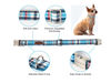 Picture of Unique style paws Dog Collar Metal Buckle Blue Plaid Collar Gift Durable Cute Collar for Small Medium Large Boys Girls Dogs