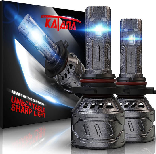 Picture of KATANA 9005 Light Bulbs,HB3 Bulb 400% Brightness 6500K White Plug and Play Mini Size Fog Light Bulbs of 2
