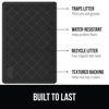 Picture of The Original Gorilla Grip Water Resistant Cat Litter Box Trapping Mat 2 Pack, Easy Clean, Textured Backing, Traps Mess for Cleaner Floors, Less Waste, Stays in Place for Cats, 24x17 Black