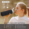 Picture of BEAUTAIL Collapsible Water Bottles with Straw, Silicone Foldable Portable Water Bottle 610ml Lightweight Reusable Leakproof for Travel Camping Hiking Cycling Yoga Sports, 1 Pack (Black)