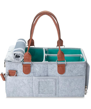 Picture of Mr. Pen- Baby Diaper Caddy Organizer with Lid, Baby Organizer, Baby Caddy Organizer, Portable Diaper Caddy, Diaper Organizer for Changing Table, Baby Organizer for Nursery, Diaper Caddy with Lid