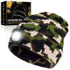Picture of MANWALD LED Beanie Hat with Light,USB Rechargeable LED Headlamp, Gifts for Men, Christmas Stocking Stuffers Gifts for Men Him Husband, Camouflage