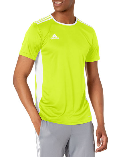 Picture of adidas Men's Entrada 18 Jersey, Solar Yellow/White, Small
