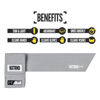 Picture of Nxtrnd Streamer Football Towel, Thin Sports Towel, Dries Hands & Football Accessories (Light Grey)