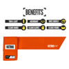 Picture of Nxtrnd Streamer Football Towel, Thin Sports Towel, Dries Hands & Football Accessories (Orange)