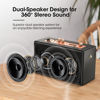 Picture of Retro Karaoke Machine with Two Wireless Microphones, Portable Bluetooth Speaker for Adults and Kids, Rechargeable PA System for Home Party, AUX/USB/TF/OTG Support, Vintage Decor Gifts