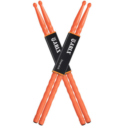 Picture of Drum Sticks 5a 2 Pack Orange Carbon Fiber Drumsticks
