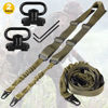 Picture of REERON Two Point Traditional Sling with Mounts - Adjustable Extra Long Two Point Traditional Sling with 2 Pack 1.25" QD Sling Rail Mounts for M Lock (Green Sling + 2 Pack Sling Mounts)