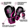 Picture of Sanabul Essential Gel Boxing Gloves | Kickboxing Gloves for Men & Women | Boxing Training & Sparring Gloves Muay Thai and Heavy Bag Training Black/Pink 8 oz