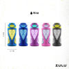 Picture of ZULU Torque 2 Pack 16oz Plastic Kids Water Bottle with Silicone Sleeve and Leak-Proof Locking Flip Lid, Soft Touch Carry Loop for School Backpack, Lunchbox, BPA-Free Dishwasher Safe, Grey/Green