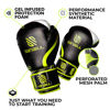Picture of Sanabul Essential Gel Boxing Gloves | Kickboxing Gloves for Men & Women | Boxing Training & Sparring Gloves Muay Thai and Heavy Bag Training Black/Green 8 oz