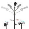 Picture of Mic Stand Boom Microphone Stands Tripod Gooseneck mic arm stand Height Adjustable 3'- 6' with Mic Clips and 3/8" - 5/8" Adapter Microphone stand for Singing