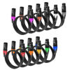 Picture of MIKIZ XLR Cables for Microphone 25 Feet 10 Pack - Pro Balanced XLR Patch Audio Cables 3-Pin XLR Male to Female