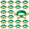 Picture of LEIFIDE 20 Pcs Christmas Wrist Band Bell Bracelet Wrist Band Shaking Bell Musical Instruments Adjustable Bell Rhythm Wristband Bell for School Family Christmas Percussion Party Favor (Green and Gold)