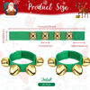 Picture of LEIFIDE 20 Pcs Christmas Wrist Band Bell Bracelet Wrist Band Shaking Bell Musical Instruments Adjustable Bell Rhythm Wristband Bell for School Family Christmas Percussion Party Favor (Green and Gold)