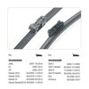 Picture of 24"+19" Windshield Wiper Blades Replacement For VW Volkswagen Passat 2010-2006 Jetta 2010-2007 Eos 2016-2006 Golf 5 Golf 6,Automotive Replacement Windshield Wiper Blades For My Car-Top Lock 19mm
