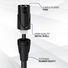 Picture of LyxPro 10 Feet Right Angle XLR Female to Male 3 Pin Mic Cord for Powered Speakers Audio Interface Professional Pro Audio Performance Camcorders DSLR Video Cameras and Recording Devices - Blue