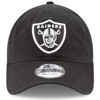 Picture of New Era NFL Core Classic 9TWENTY Team Color Adjustable Hat Cap One Size Fits All (US, Alpha, One Size, Las Vegas Raiders Black, Las Vegas Raiders)