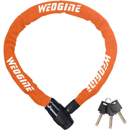 Picture of Chain Lock, Heavy Duty Anti-Theft Chain Lock, 2.72 Ft Security Locks with 3 Keys, Waterproof Lock Chain for Scooter, Motorcycle, Door, Gate, Fence