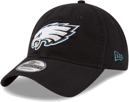 Picture of New Era NFL Core Classic 9TWENTY Team Color Adjustable Hat Cap One Size Fits All (US, Alpha, One Size, Philadelphia Eagles Black, Philadelphia Eagles)