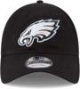 Picture of New Era NFL Core Classic 9TWENTY Team Color Adjustable Hat Cap One Size Fits All (US, Alpha, One Size, Philadelphia Eagles Black, Philadelphia Eagles)