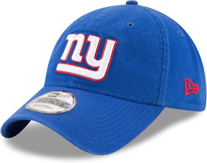 Picture of New Era NFL Core Classic 9TWENTY Team Color Adjustable Hat Cap One Size Fits All (US, Alpha, One Size, New York Giants Blue, New York Giants)