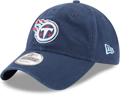 Picture of New Era NFL Core Classic 9TWENTY Team Color Adjustable Hat Cap One Size Fits All (US, Alpha, One Size, Tennessee Titans Navy, Tennessee Titans)