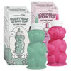 Picture of Legendairy Milk Honey Bear Straw Cup Silicone for Babies (Green/Raspberry), 8 oz. Dishwasher Safe Baby Straw Cup, Food Grade Silicone, Honeybear Sippy Cup for Ages 4+ Months (Pack of 2)