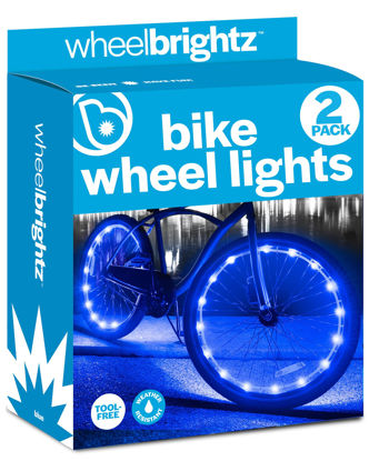Picture of Brightz WheelBrightz Bike Light (2-Pack Blue) - Electric Bike Accessories for Adult Bikes - Bicycle Wheel Lights for SE BMX eBike Mini Kids Boys Girls Men Women Bikes Ages 5 6 7 8 9 10 11 12 Year Old