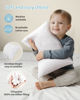 Picture of Babebay Toddler Pillow,13X18 Soft Toddler Pillows for Sleeping, Machine Washable Kids Pillow with Cotton Pillowcase, Perfect for Travel (White)