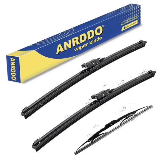 Picture of 3 wipers Replacement for Chevrolet Traverse 2012-2017, Windshield Wiper Blades Original Equipment Replacement - 24"/21"/13" (Set of 3) Pinch Tab