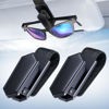 Picture of Veharvim One-Handed-Operation Sunglasses Holder for Car, Visor Sunglass Holder Clip, Car Accessories Interior, Universal Fit Silicone Padded Visor Sunglass Holder Car, Unmatched Durability