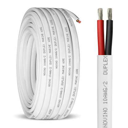 Picture of 10 Gauge Marine Wire,10 AWG 10ft Duplex Marine Grade Wire Tinned Copper Electrical Cable for Boat/Automotive/RV/Camper/Trailer Outdoor Use